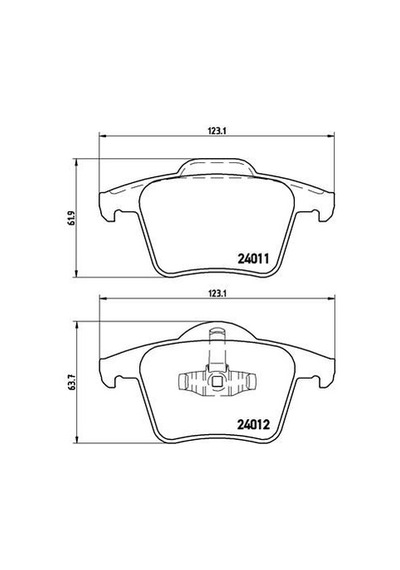 Brembo Arka Balata Volvo Xc90 2.5t 02 D5 02 T6 02 D5 V8 05 D5 09 3.2 06 D5 09 Brembo P86019 274330 274512 30793093 274528