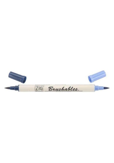 Zig Brushables 2 Renk Tonu Fırça Uçlu Marker Kalem 035   Navy