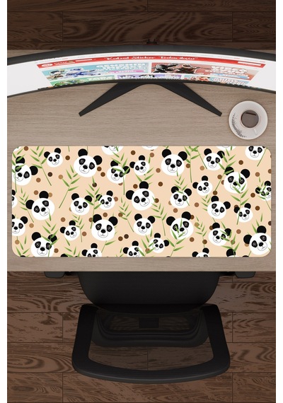 Panda Kaymaz Dikişli Kauçuk Oyuncu Mousepad V5 - 70x30 Xl Gaming Mouse Pad Fare Altlığı