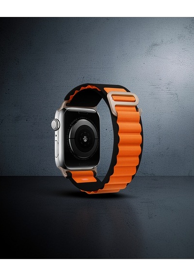 Apple Watch Ultra 49mm Mountain Kordon Saat Değildir - Siyah-turuncu Diğer