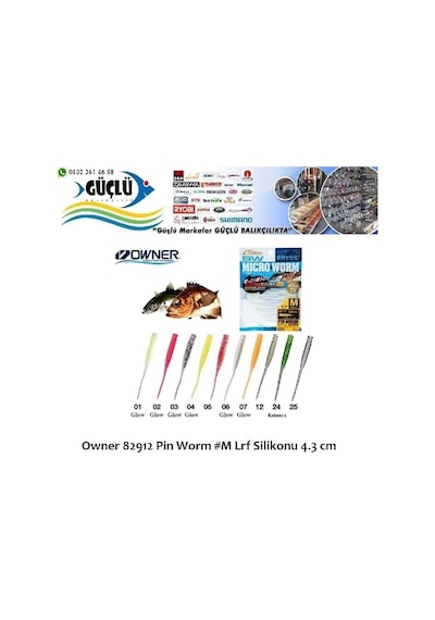 Lrf Silikonu Owner 82912 Pin Worm M Lrf Silikonu 4.3 C Renk 07