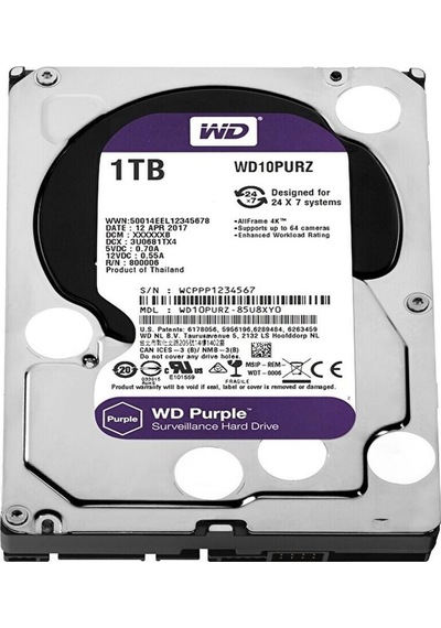 Wd Purple Wd10purz 3.5" 1tb 64mb 5400 Rpm 7/24 Güvenlik Harddisk