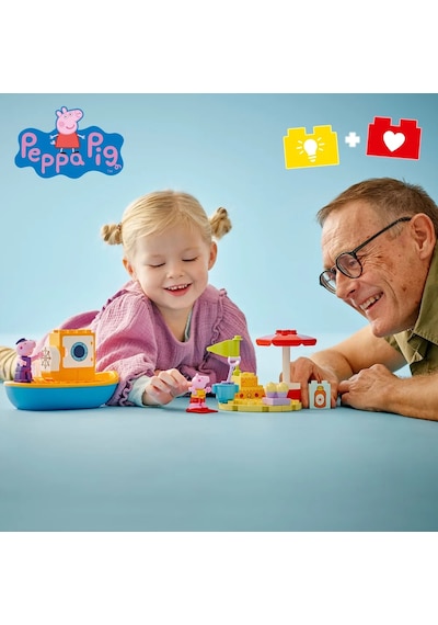 LEGO® DUPLO® Peppa Pig Tekne Gezisi 10432 - 2+ Eğitici Oyuncak Yapım Seti (23 Parça)