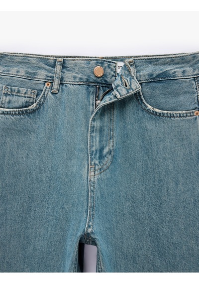 Koton Pamuklu Düğmeli Cepli Rahat Kalıp Balon Denim Pantolon - Balloon Jeans Ovd 6sal40267md Koton Pamuklu Düğmeli Cepli Rahat Kalıp Balon Denim Pantolon - Balloon Jeans Ovd 6sal40267md