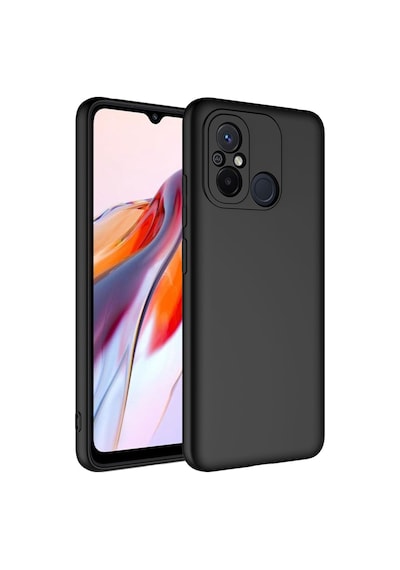 Ekılıf - Xiaomi Redmi 12c Uyumlu Kılıf İçi Kadife Koruyucu Mara Lansman Kapak - Siyah