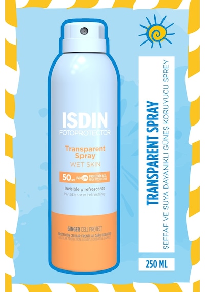 Isdin Fotoprotector Islak Cilt Şeffaf Sprey SPF50 250 ML