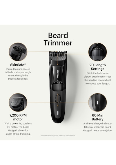 Manscaped Beard Hedger , Sakal Düzeltici/sakal Düzeltici, 20 Uzunluk Ayarı, Hassas Düzeltme İçin Paslanmaz Çelik T Bıçağı, 60 Dakika Kablosuz Çalışma Süresi, Su Geçirmez Manscaped Beard Hedger , Sakal Düzeltici/sakal Düzeltici, 20 Uzunluk Ayarı, Hassas Düzeltme İçin Paslanmaz Çelik T Bıçağı, 60 Dakika Kablosuz Çalışma Süresi, Su Geçirmez