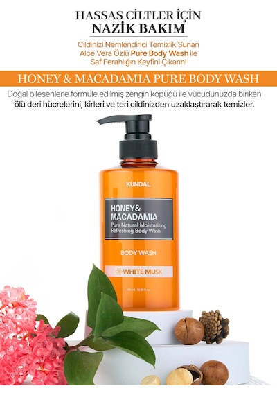 Kundal White Musk Yoğun Nemlendirici Vücut Yıkama Jeli 500 ML