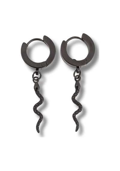 Black Snake Küpe Çelik