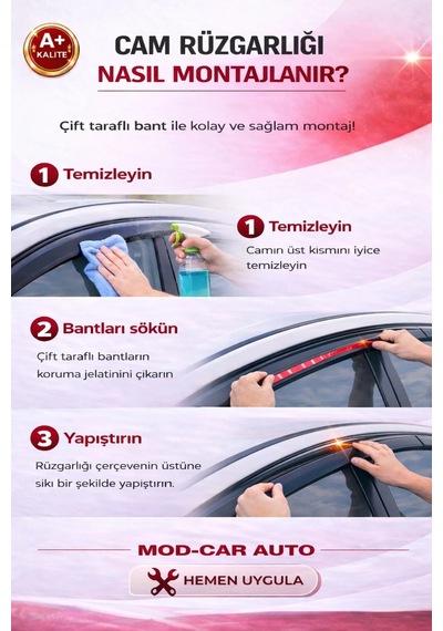 Toyota Auris 2013+ Araca Özel Cam Rüzgarlığı Premium A+