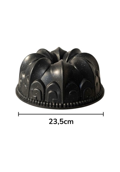 Alüminyum Döküm Granit Kek Kalıbı Siyah 23,5cm