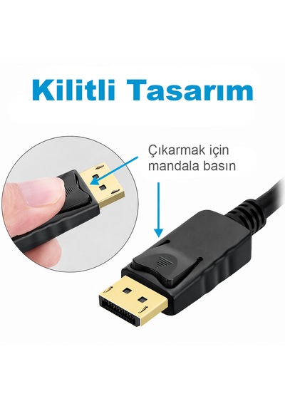 Displayport To Displayport Kablo - Display Port - Dp 1.8 Metre