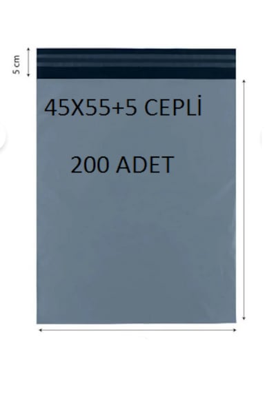 45x55+5 200 Adet Cepli Kargo Poşeti Cac Plastik