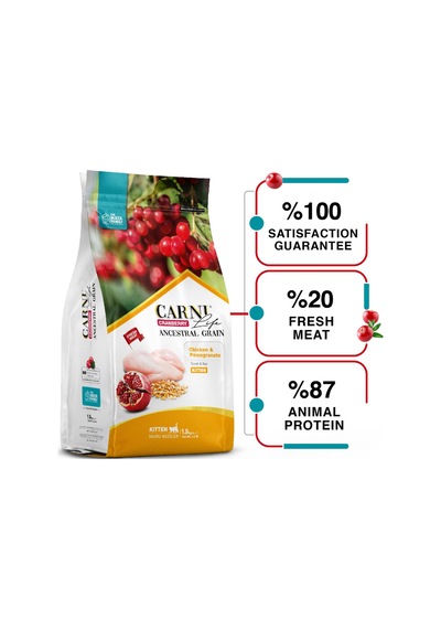 Carni Life Cranberry Ancestral Grain Chicken & Pomegranate Yavru Kedi Maması 1500 G