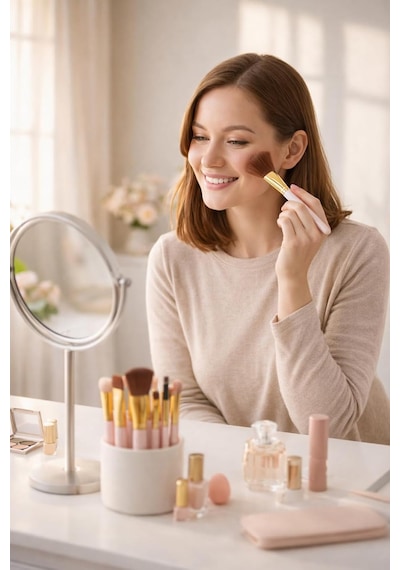 Tr 8 Adet Makyaj Fırça Seti Profesyonel Fondöten Pudra Allık Far Kaş Eyeliner Fırçası Yumuşak Kıllı Günlük