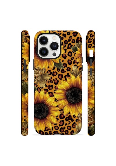 Velvoria Valestra Ay Çiçekli Leopar Apple iPhone Uyumlu 14 Pro Darbe Korumalı Kılıf Valestra Select - Ay Çiçekli Leopar