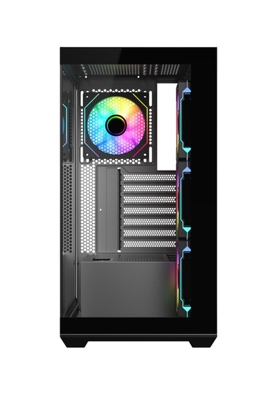 Sama Sv01bk Black, B750bk 750w, 80+ Bronze, Pcıe 5.1, Atx3.1, Tempered Glass Panel, Panoramic Tasarım, Type-c, 4x120mm