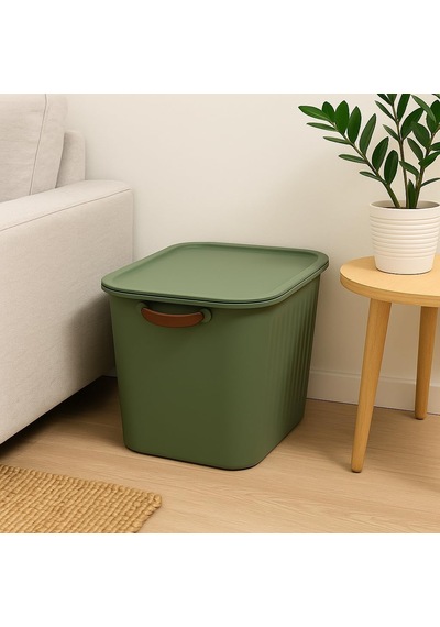 Lexroo 2 Adet Modern Kapaklı Büyük Boy Saklama Kutu Seti -20 Litr Diğer