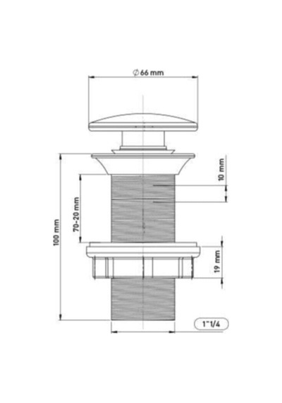 Taşmasız Aç Kapa Körüklü Lavabo Sifonu Metal Krom 220039 Diğer