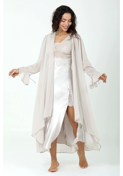 Moon Wear Bondy Kadın 2305 Saten 2'li Çeyiz Seti Vizon