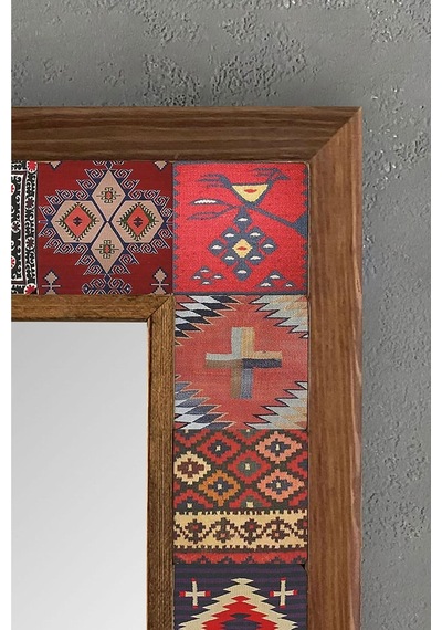 Tr Oscar Stone Decor Ahşap Çerçeveli Mozaik Doğaltaş Ayna 33 Cm X 33 Cm Ayn-022 Genel