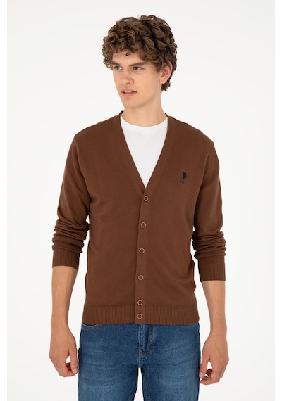 U.s. Polo Assn. Erkek Kahverengi Hırka Triko 50293531-vr029 Kahverengi