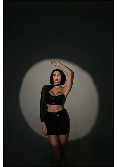 Dip Moda Kadın Siyah Mini İkili Payet Takım Dpnbdf096 Siyah
