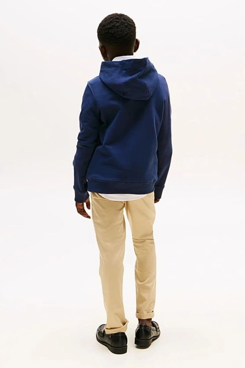 Tommy Hilfiger Unisex Çocuk Th Essential Hoodie Kapüşonlu Sweatshirt - Lacivert-10983 Twilight Navy