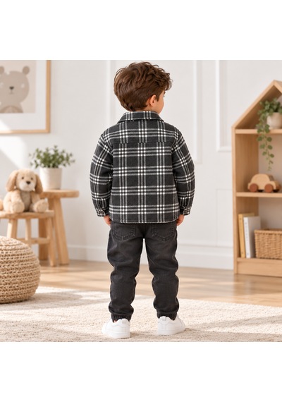 Tucankids Erkek Çocuk Ekose Oduncu Gömlek Ceket İçi Kürklü Kalın Kışlık Ceket Siyah - Beyaz Tucankids Erkek Çocuk Ekose Oduncu Gömlek Ceket İçi Kürklü Kalın Kışlık Ceket Siyah - Beyaz
