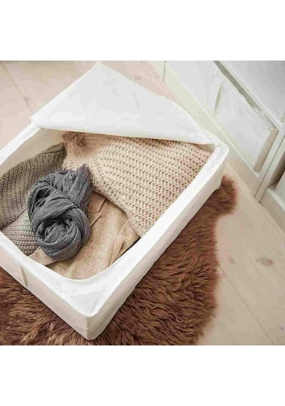 Ikea Saklama Çantası Skubb Yatak Altı Komodini, Dolap Çantası 43 X 53 X 19 Cm Fermuarlı - Beyaz