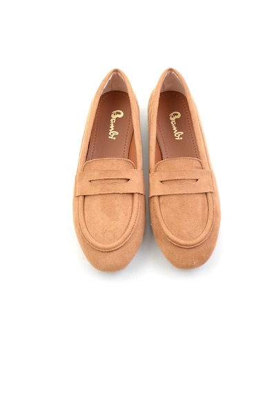 Taba Süet Kadın Loafer Ayakkabı K01745877072