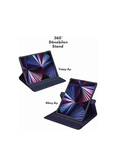 Huawei Honor Pad 10 12.1" Uyumlu Standlı 360 Yatay Dikey Dönebilen Deri Tablet Kılıfı Kapaklı Kılıf