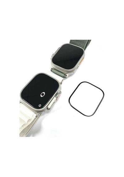 Ekılıf - Apple Uyumlu  Watch Ultra 49mm - Ekran Koruyucu Pmma Pet Saat Ekran Koruyucu - Şeffaf