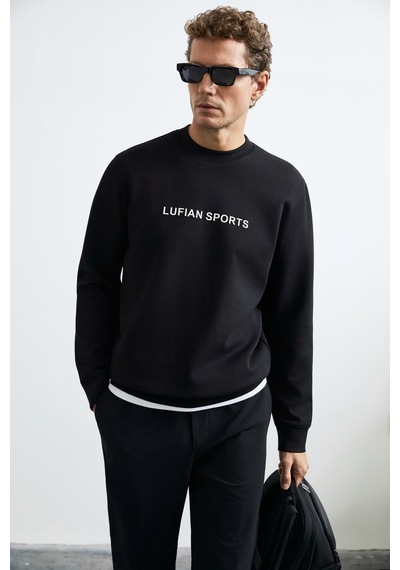 Lufian Rowan Erkek Sweatshirt Siyah Siyah 112030195100100