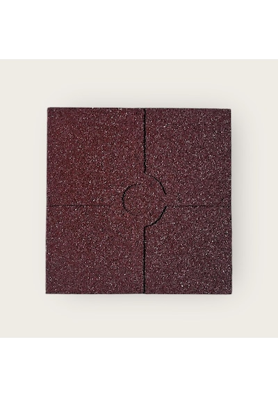 Kauçuk Zemin Kaplama Karo Kiremit Rengi 40x40x2 Cm - 35m2 Paketli-606 Çok Renkli