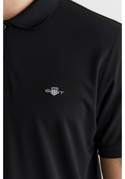 Gant Erkek Siyah Regular Fit Logolu Polo Yaka T-shirt-14834