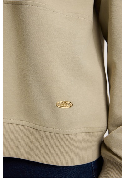 U.S. Polo Assn. Kadın Açık Haki Bisiklet Yaka Sweatshirt 50329004-vr183 Acık Hakı