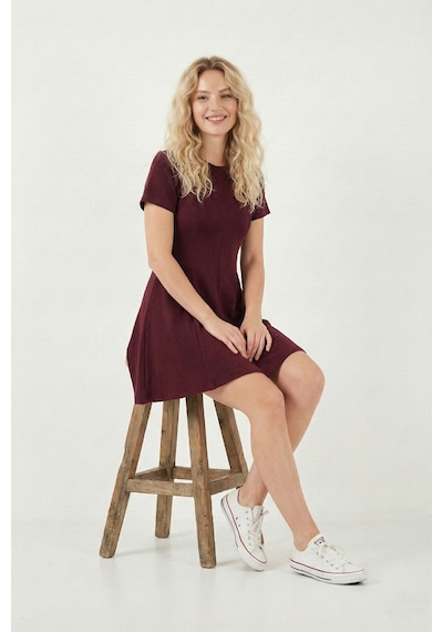 Lela Bayan Elbise 5866342 Bordo Bordo
