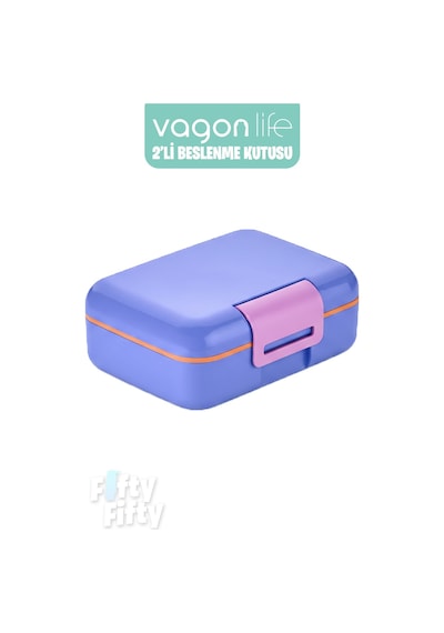 Vagonlife 2 Li Beslenme Kutusu Seçtiğiniz Renkte 2 Adet Gönderilir Lila - Mavi