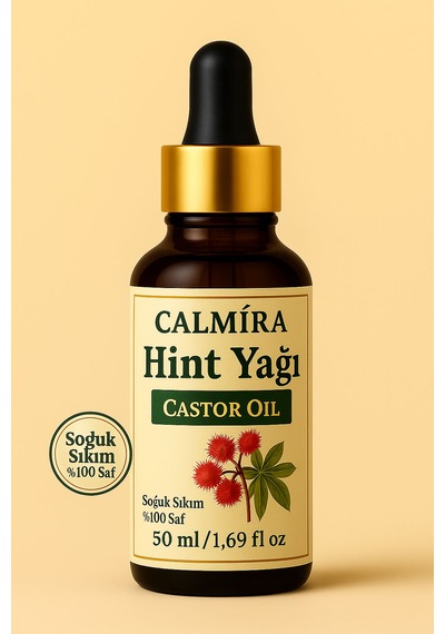 Calmira Hint Yağı Soğuk Sıkım 50ml %100 Saf Ve Doğal - Castor Oil Ricinus Communis 50 Ml