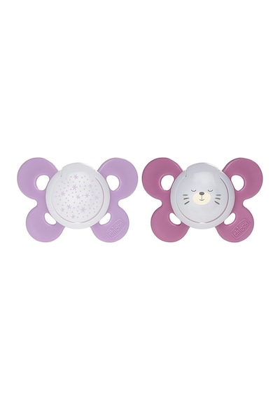 Chicco 2'li Physio Comfort Kız Bebek Emzik 16-36 Ay CHI-7493541 Gold - Pembe