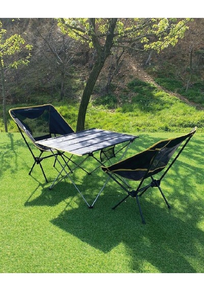 Ultralıght Masa + 2 Pratik Sandalye Set Çok Renkli