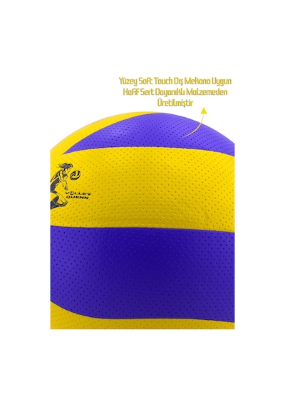 Telvesse Yapıştırma Voleybol Topu Pompalı Set Soft Touch İç-dış Mekan Uygun 8 Panel Mavi 280 Gram Mavi