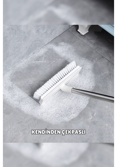 Banyo Balkon Temizlik Seti - Katlanır Temizlik Kovası Yer Fırçası