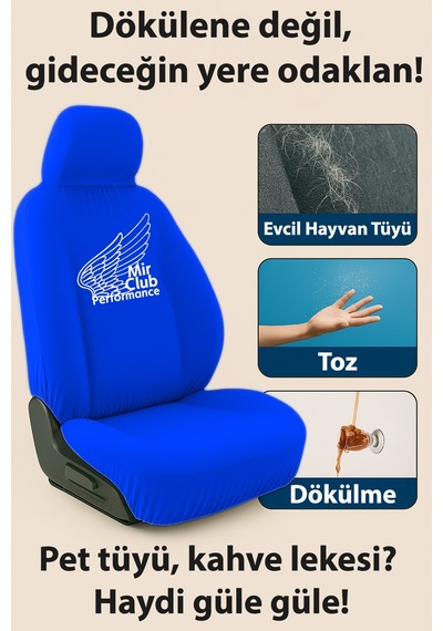 Arac İçinde Estetik Ve Rahatlik Arayanlara Honda Accent İle Uyumlu Oto Koltuk Kılıfı Lacivert