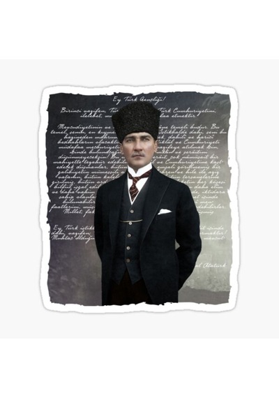 Atatürk Gençliğe Hitabe Sticker Yapıştırma 18 Cm