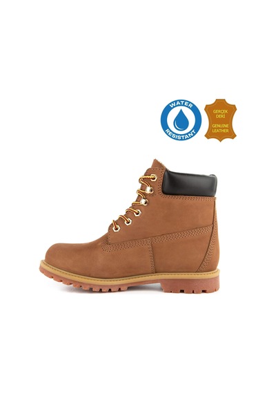 Hush Puppies Empresa 725039 Gerçek Deri, Anatomik, Waterresist Kadın Bot Tarçın
