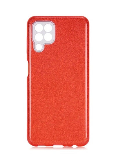 Samsung Uyumlu Galaxy M22 Kılıf Zore Shining Silikon Kırmızı