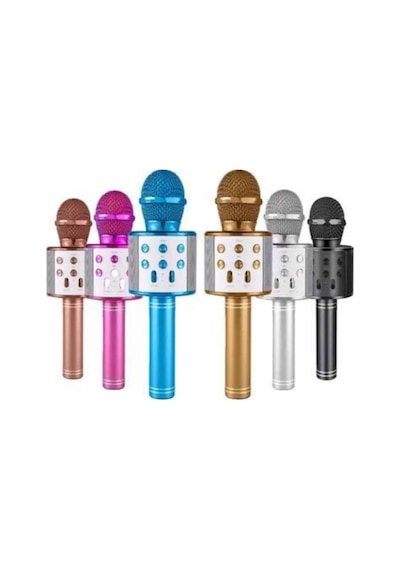 Bluetooth Hoparlör Usb Aux Sd Kart Kaoroke Mikrofon Uzun Pil Ömrü - Lisinya