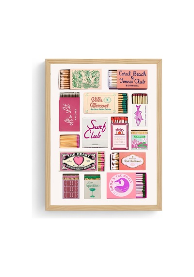 Doğal Ahşap Çerçeveli Retro Tablo - Vintage Ve Klasik Dekoratif Baskı Huhu2086